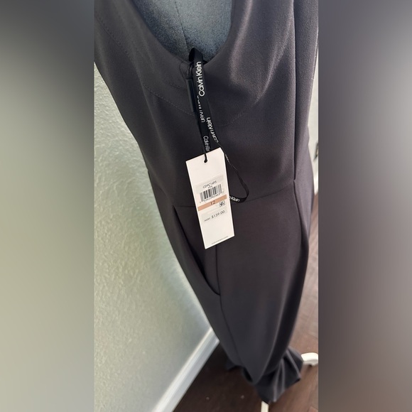 Calvin Klein Charcoal Sleeveless Jumpsuit | NWT - Picture 6 of 7